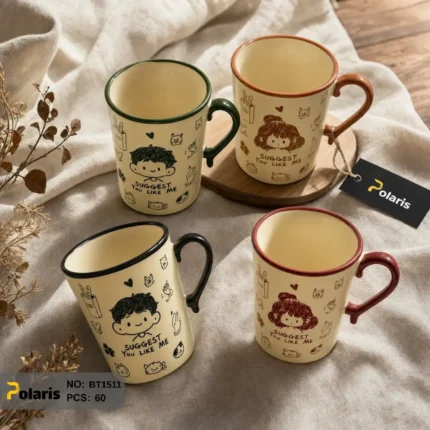 ماگ دختر پسر کد BT1511 برند پلاریس