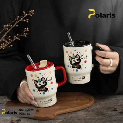 ماگ نی دار گربه کد LD700 برند پلاریس