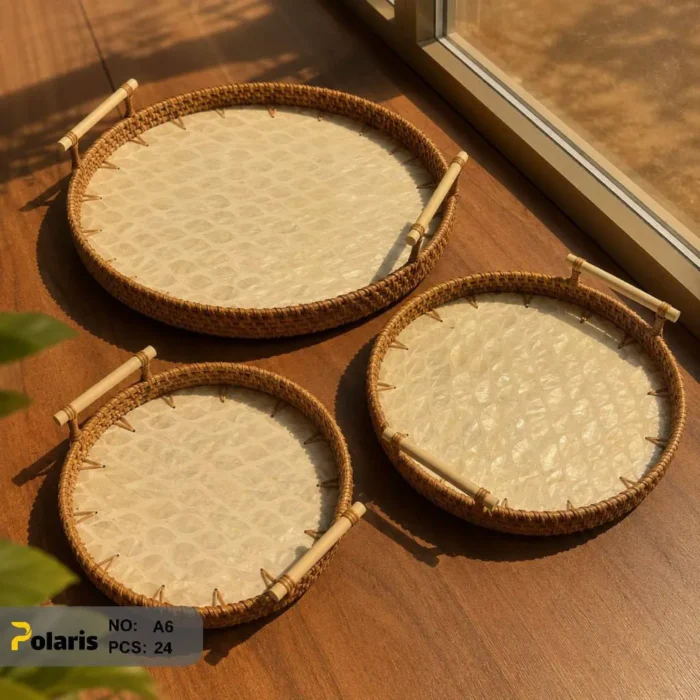 سینی حصیری کد A6