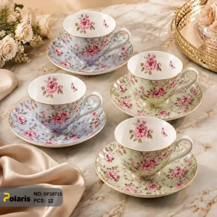 فنجان نعلبکی چای کد DF19715 برند پلاریس
